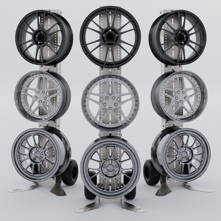 K4 Kustoms Mobile Wheel Stands 3-Pack